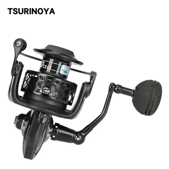 شراءTSURINOYA الصيد بكرة TSP 5000 12BB ماكس السحب 12 كجم الغزل الكارب بكرة كامل الجسم المعدني المغذية بكرة المياه المالحة عجلة