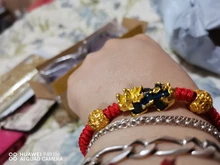 Pulsera trenzada de Pixiu para pareja, brazalete de Feng Shui rojo y negro, para la buena suerte y la riqueza, joyería para hombre y mujer