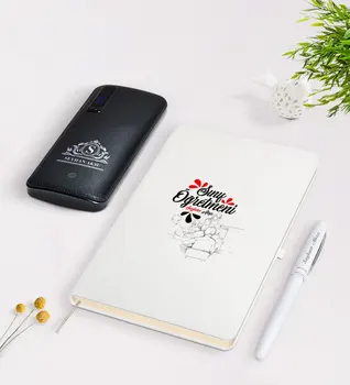 

Personalized Class Teacher White Notebook Pen 12.000 Mah Powerbank Gift Seti-12