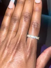 Huitan-anillos de promesa de amor para mujer, joyería de boda, cristal cuadrado pavimentado, circonita, anillo de compromiso de boda elegante, nuevo