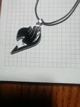 Collar de cola de hada para hombres y mujeres, colgante con logotipo de guild, joyería de Anime, cuerda de cuero, envío directo