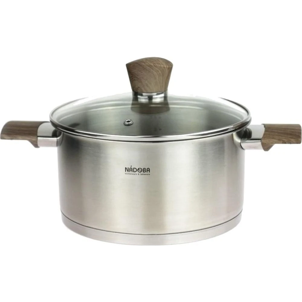 Кастрюля с крышкой NADOBA LUDVA 727013 (18 см; 2,1 л; покрытие ручки Soft Touch; подходит для всех типов плит)