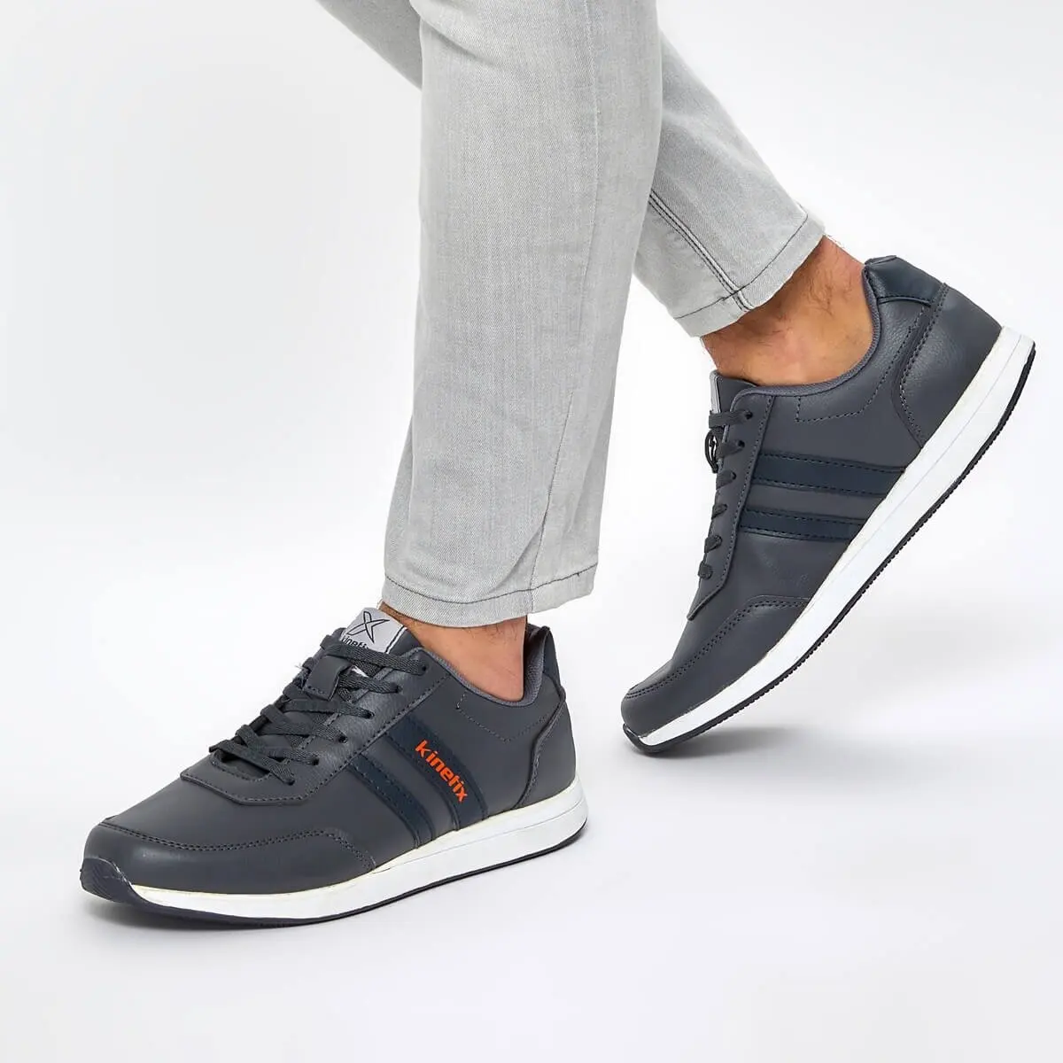 

FLO REEDS PU M Dark Gray Men 'S Sneaker Shoes KINETIX