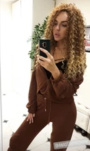 Ídolo de moda Afro rizado pelo sintético resistente al calor, paquetes de pelo de onda profunda extensiones marrón 2 unids/lote 26 pulgadas de la armadura del pelo