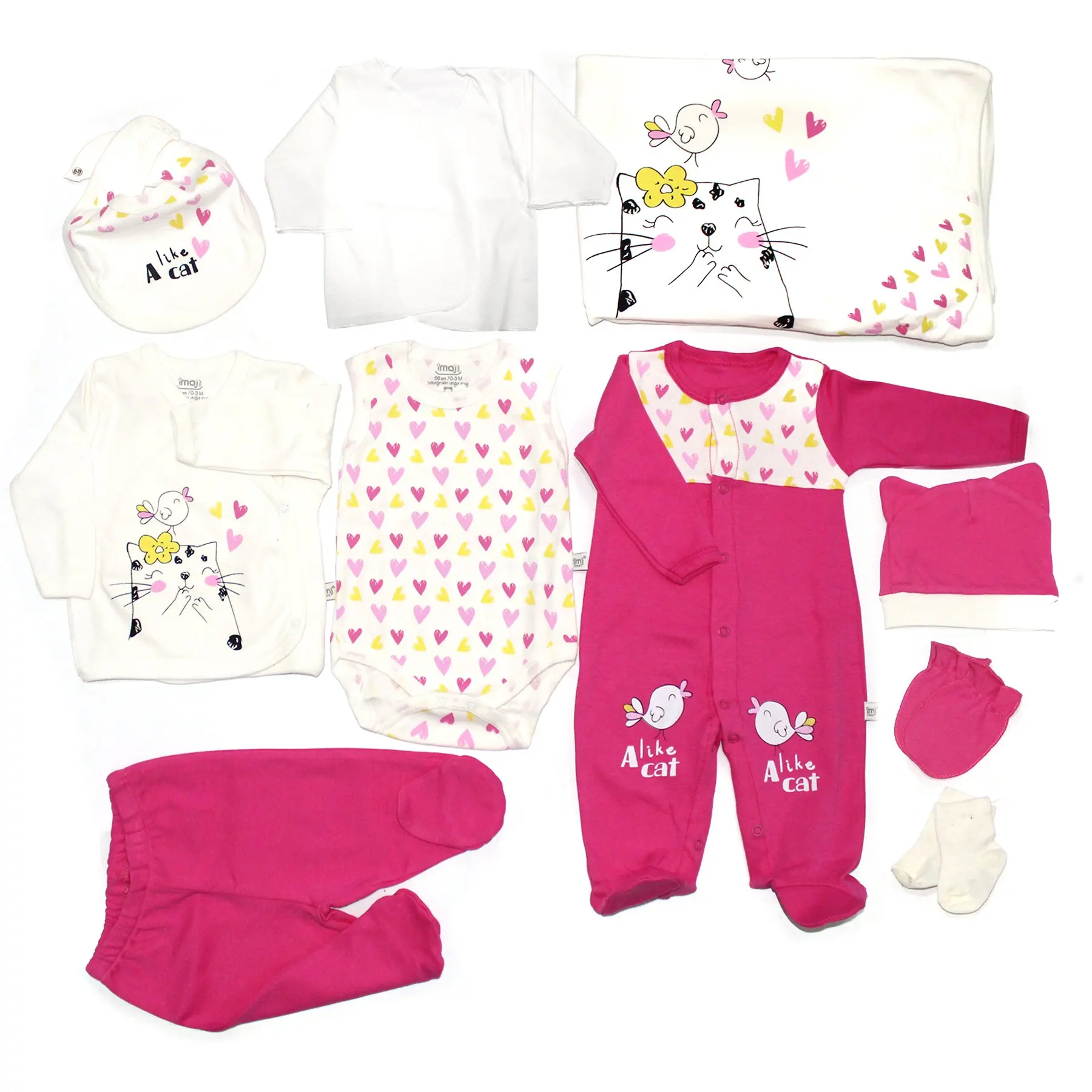 

Cute Cat Fuchsia 10'lu Hospital Output Set