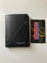 Portatarjetas ultrafino para hombre, bolsa compacta de alta gama antidesmagnetización, Cuero de vaca real, para documentos