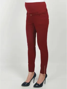 

Maternity Zipper Bell-Bottomed Canvas Pants
