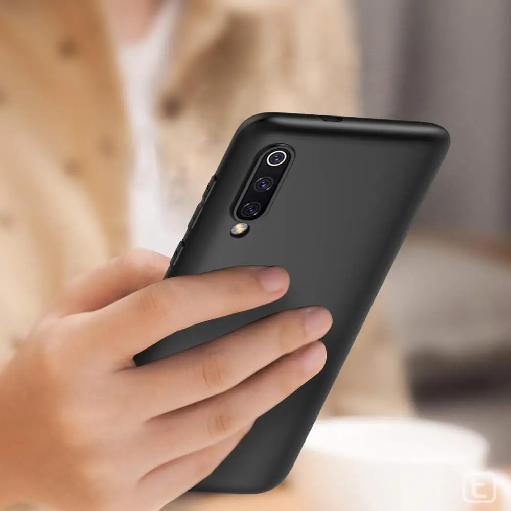 Чехол Xiaomi Mi9 SE Черный силиконовый чехол Полная защита мягкий на ощупь износостойкий с защитой от царапин