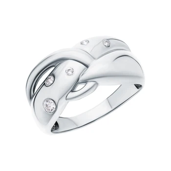 

Silver ring with cubic zirconia sunlight sample 925