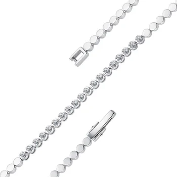 

Imperial bracelet with 19 diamonds in white gold