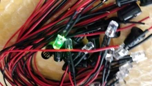 Plastic-Holder Round Water Pre-Wired 10-100pcs DC 12V with Clear LED Blue/rgb 3mm/5mm
