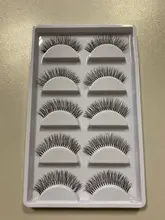 Makeup-Tools False-Eyelashes Fake Cross Natural-Black 5-Pairs Long-Sparse