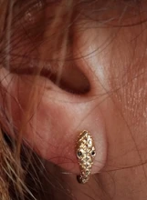 ANENJERY-pendientes de aro de serpiente para mujer, de Plata de Ley 925, pendientes de uso diario francés con personalidad, joyería S-E1455