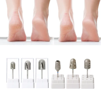 

6 Type Diamond Nail Drill Bits Rotary Burr Foot Cuticle Clean Pedicure Polishing Cap Cuticle Burr Bits Manicure Accessories