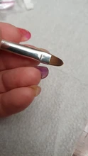 Monja-pincel de pintura con mango negro para decoración de uñas, herramienta de manicura DIY para extensión de Gel UV, 1 unidad