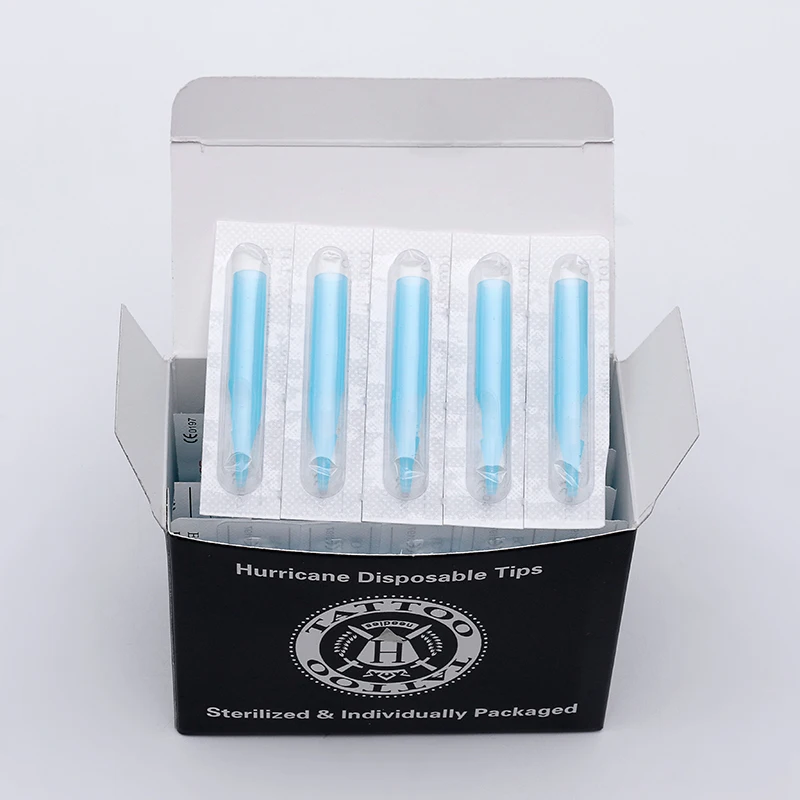 Tattoo Tip 150PCS RT Round Tip Tattoo Disposable Nozzle for beginners tattoo kits supply Hurricane tattoo needle Blue tattoo microblading needles,disposable syringe needle