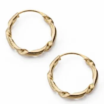 

GOLD HOOPS GALLON TWISTED 16X2mm