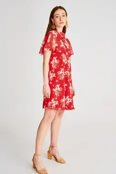 

Trendyol Upright Collar Print Dress TWOSS20EL2278