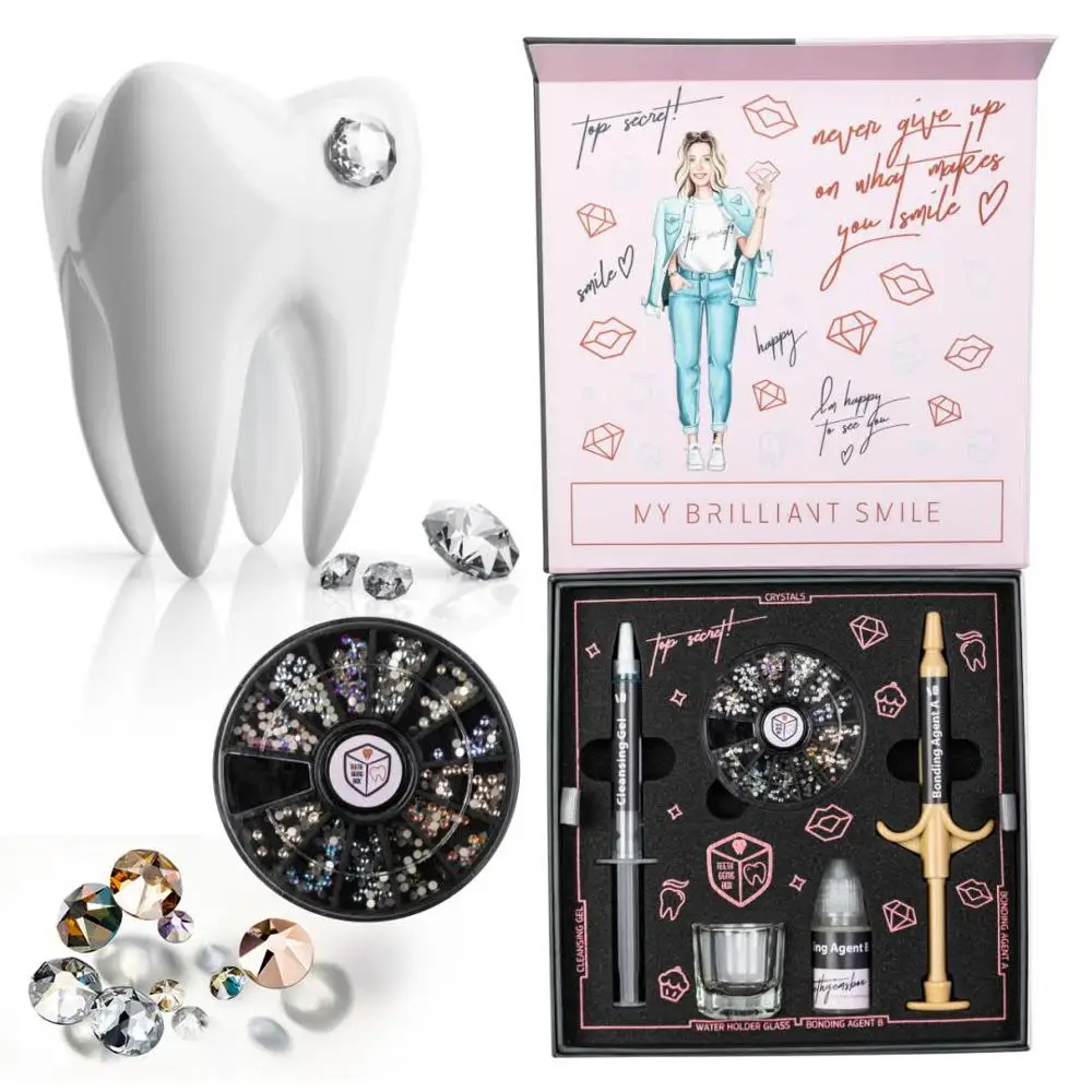 Teethgemsbox Professional Teeth Gems Kit Tooth Jewlery Kit Includes