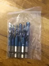 BINOAX 6 uds titanio HSS combinación broca avellanado hexagonal vástago M3-M10
