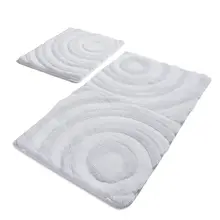 Коврики для ванной нескользящие Противоскользящие коврики противоскользящие белые волны 2'Li набор 60X100 см-50X60 см