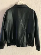 Jacket Women Basic-Coat Moto Aelegantmis Faux-Leather Plus-Size Winter Outerwear Autumn