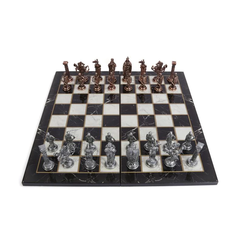 15インチ ホワイトグリーンオニキス トップ ホームインテリア アイデア クラシック ボードゲーム チェスセット ハンドメイド 大理石装飾 チェスボードゲ 