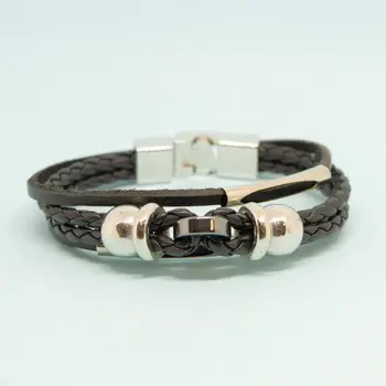 

Leather bracelet otokodesign 53185 (black, lock-connector, genuine leather)