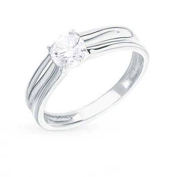 

Silver ring with cubic zirconia sunlight sample 925