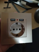 Eu-Power-Socket-Socket Pc-Panel Wall SRAN 250V Smart Dual Home-16a with USB for 5V 2A