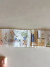 Diario Kawaii Washi-adhesivos de cinta adhesiva para Scrapbooking, papelería, tira larga decorativa, pegatinas para manuales de plantas, flores salvajes