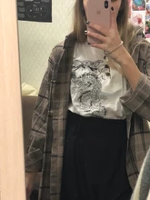 Plaid Shirt Blouse Oversize Top Women Blusas Long-Sleeve Girls Plus-Size Femme Female