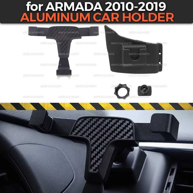 Алюминиевый Автомобильный держатель для Nissan Armada 2010-, алюминиевый сплав, 1 комплект, украшение автомобиля, аксессуары для стайлинга, интерьер телефона