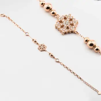 

925 Sterling Silver Zircon Cubic Zirconia Snowflake Bracelet