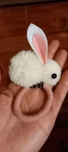 Lindo animal Bola de pelo de conejo, anillo mujer banda de goma elástica pelo bandas coreano sombreros niños ornamentos accesorios para el cabello