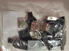 Socket-Connector Cover Type-A 4-Pin-Plug Plastic Male Female 10pcs Black with Diy-Kits