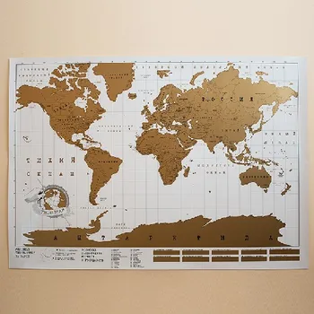 

World map with scratch layer truemap
