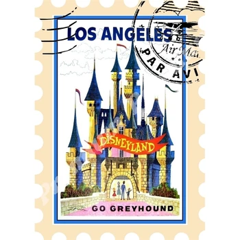 

Los Angeles souvenir magnet vintage tourist poster