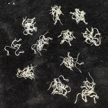 100 unids/lote pendientes Carven 925 de color plata de cobre oído cables pendientes gancho para DIY pendientes de joyería suministros Accesorios