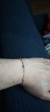 Trusta-pulsera de plata de primera ley con cuentas para mujer, brazalete, plata esterlina 100%, doble capa, 16cm, regalo para niña, DS454