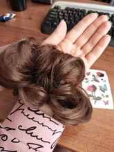 AILIADE-moño de goma elástica para mujer, sombreros de niña, moño desordenado, Donut, gris, marrón, Goma elástica para el pelo, banda de goma, extensiones de cabello