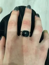 Anillo Vintage para hombre, anillos de esmalte, Punk, clásico, negro, piedras negras de imitación, anillo esmaltado