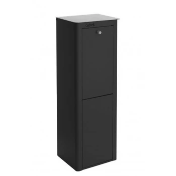 

TRASH CONTAINER ECOLOGICAL LACQUERED STEEL CUBEK BLACK 2 COMPARTMENTS