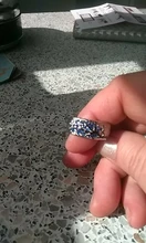 Milangirl-anillo Retro de flores de ciruelo para mujer, joyas bohemias con diamantes de imitación de cristal rojo/azul/verde