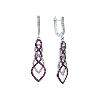 

Silver earrings with cubic zirconia sunlight sample 925