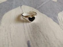 Anillos de Metal de Color plateado para mujer y hombre, joyería de fiesta de Metal Punk, cara llorando, corazón negro abierto redondo diseño de anillos