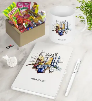 

Personalized Underwear Architect Nostalgic Lezzetler Notebook Pen Mug Gift Set-4