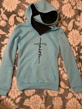 Hoodies Sweatshirts Pullovers Long-Sleeve Warm Christmas Autumn Winter Faith Women Casual