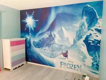 Photo-Mural Wallpaper Blue Papel-De-Parede Bedroom Wall-Self-Adhesive Custom Girls Children