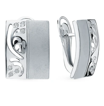 

Silver earrings with cubic zirconia sunlight sample 925